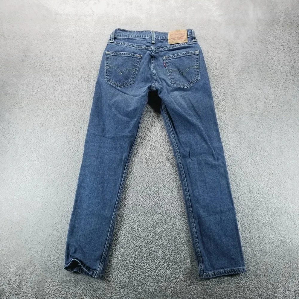 Levis 511 Jeans Mens 29x30 Blue Slim Straight‎ Low Rise Dark Wash Stretch a